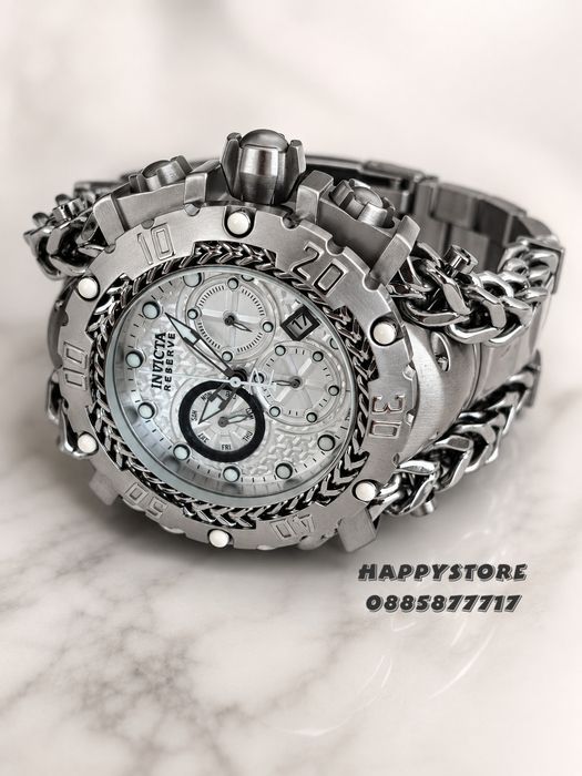 INVICTA Gladiator Silver white dial 60 mm, Инвикта нов мъжки часовник