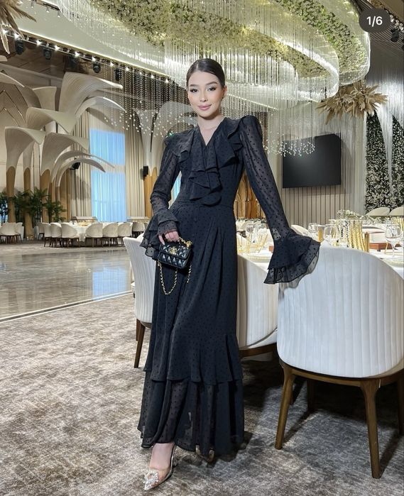 Платье черный 7к