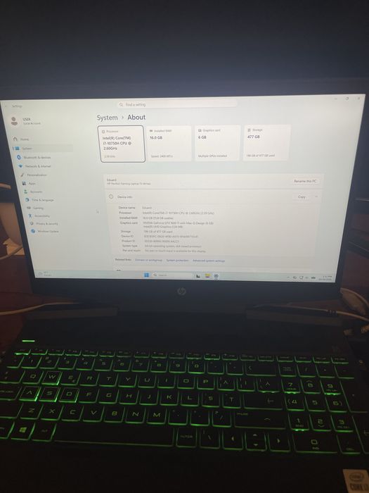 Vand laptop de gaming