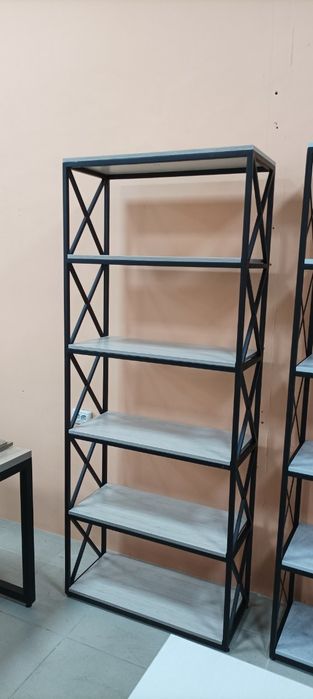Стеллаж этажерка шкаф полки  лофт . Loft uslubida kitob hujatlar jovon