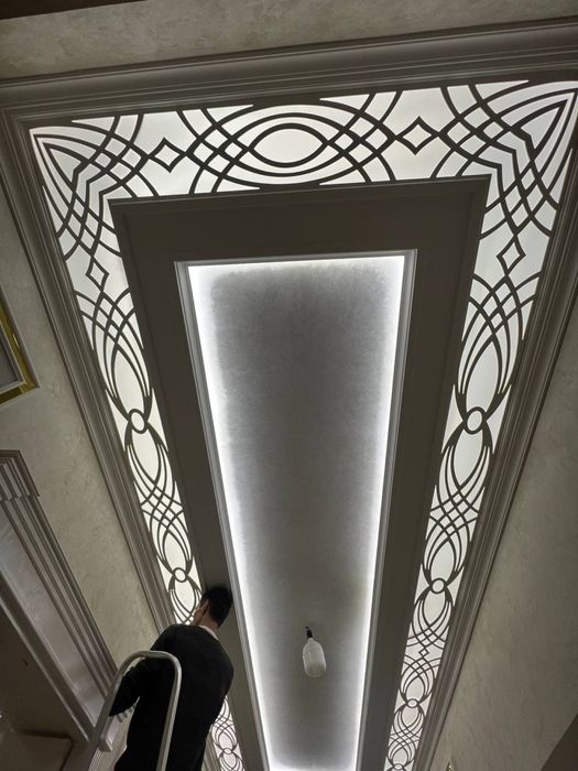 Orgsteklo potolok, va romb oynalar xizmati