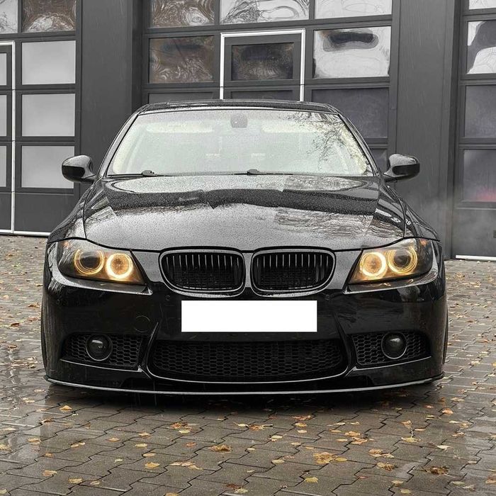 Prelungire Lip Bara Fata M3, Extensie bara M3 Style pentru BMW E90 E91, Negru Lucios