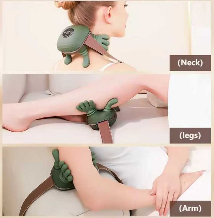 Aparat masaj cervical premium cu incalzire, masaj gat si umeri,
