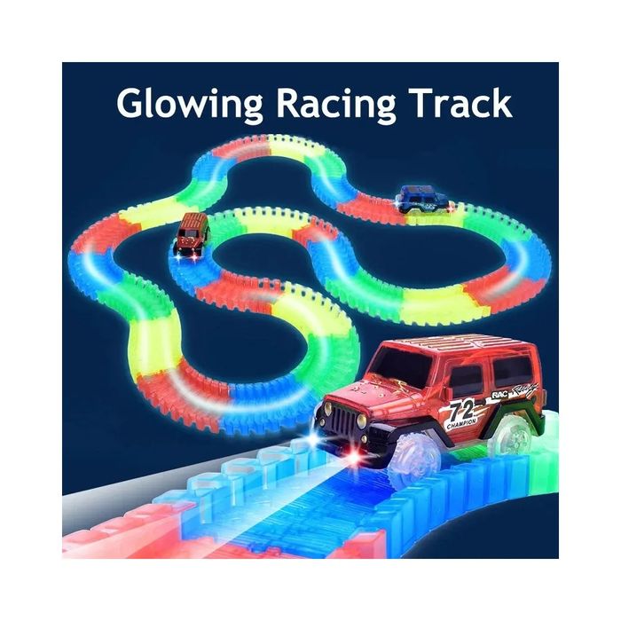 Голяма Светеща Писта с колички Magic Track, 220 части