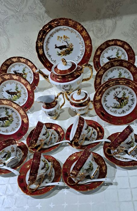 Чехословакия оргинал чайный сервиз на 6 персон