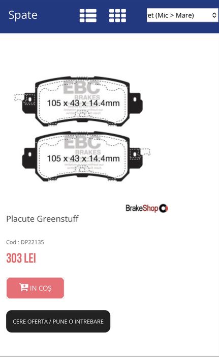 Placute frana spate Mazda CX-5