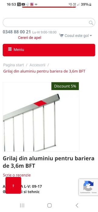 Vind grilaj bariera bft 3.5 m