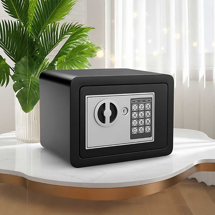 Сейф для шкафа в спальне/Smart seyf /пароль+ключ, мини сейф