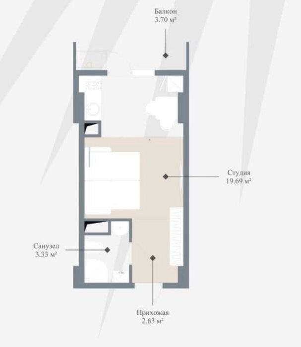 Ж/К Imperiаl Cluby City Hoвостройка 26,4м2 На Алайском Базаре