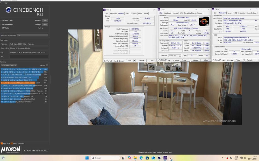 MSI B450M PRO MAX + RYZEN 5 3600 6-Core + 32GB DDR4 AM4  + WIFI