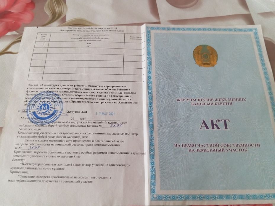 Кокозек Жер сатылады срочна