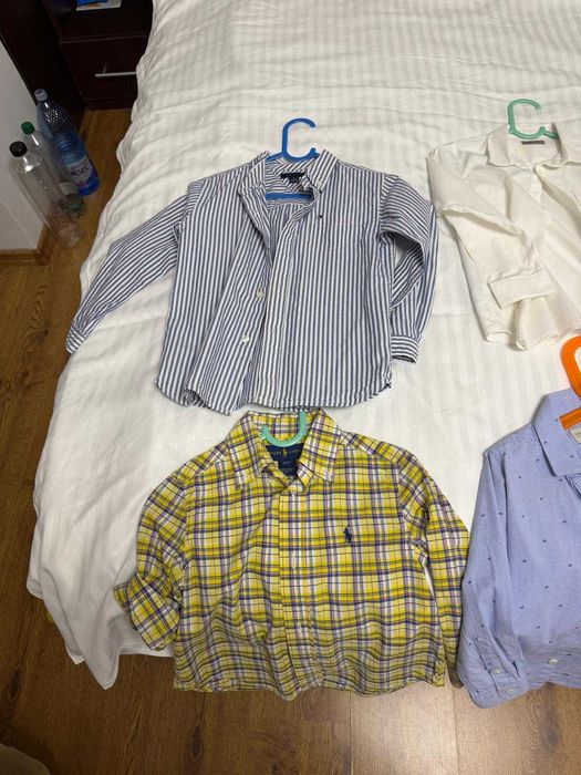 Lot 6 cămăși băieți – Ralph Lauren, Tommy Hilfiger, Zara 250 lei lotul