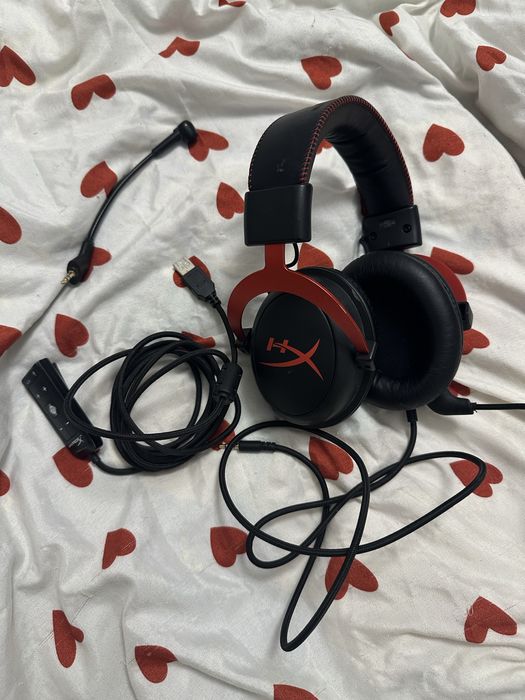 HYPERX Игровые наушники Cloud II с проводом, съемным микрофоном!