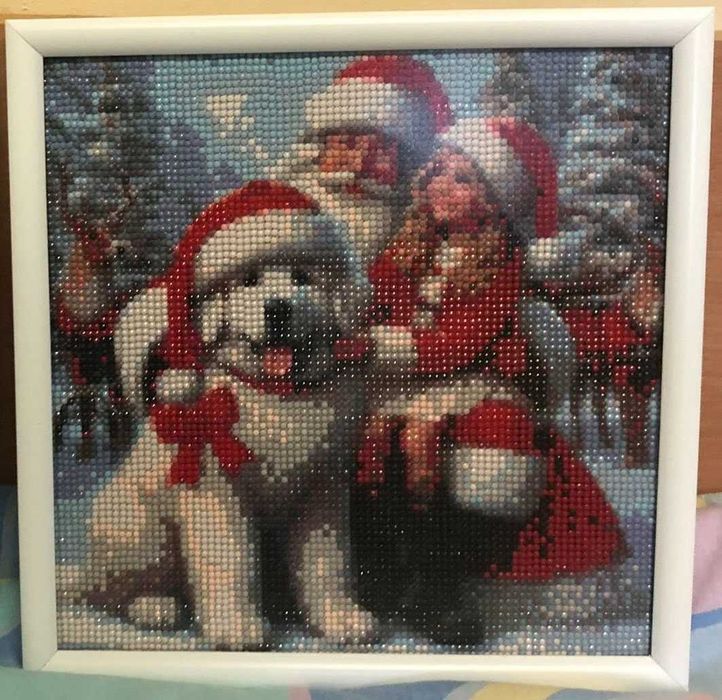 Коледни диамантени гоблени с рамка