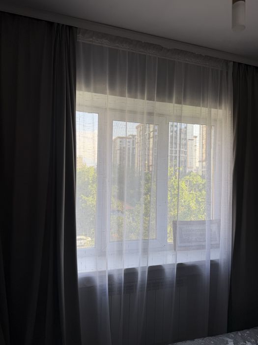 Шторы плотные и тюль