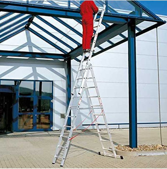 Алуминиева стълба трираменна  3х8, 3х10, 3х12 и 3х13 стъпала