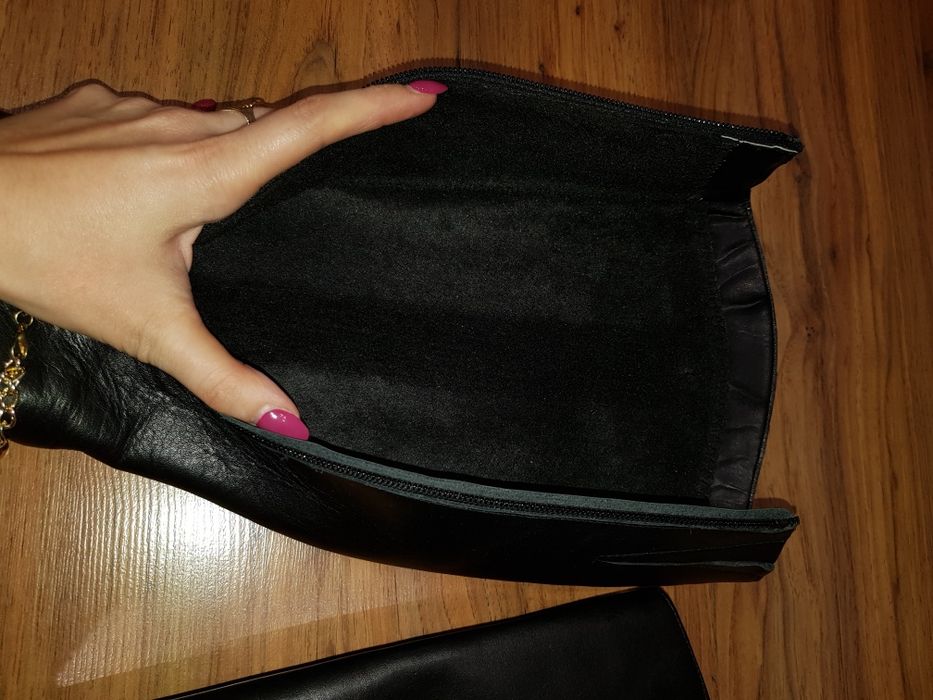 Черни ботуши ест. кожа със златисто бижу