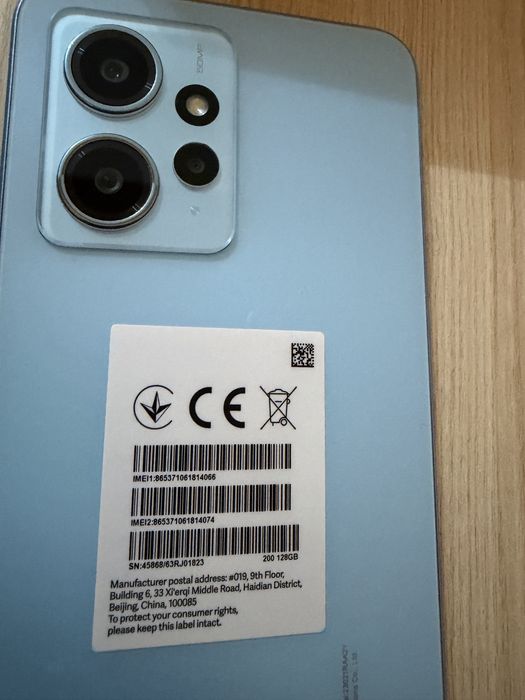 Telefon Redmi Note 12 Ice Blue 4 GB RAM 128 GB Dual SIM, stare foarte bună