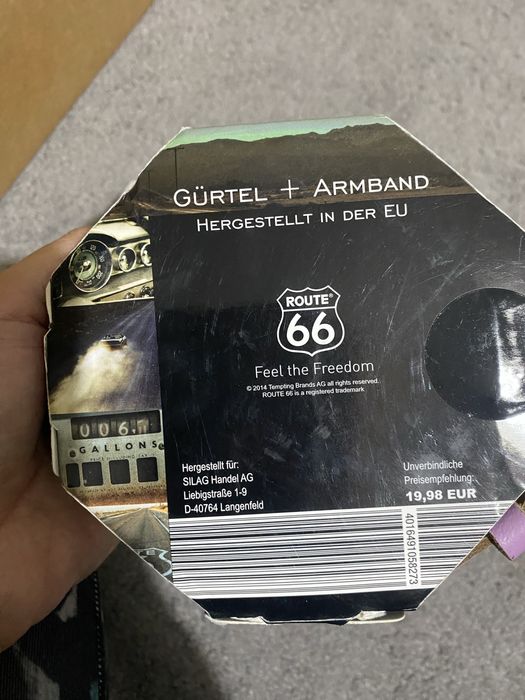 Curea din piele si bratara 2 buc