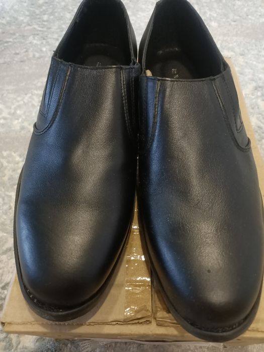 Туфли  кожаный черный