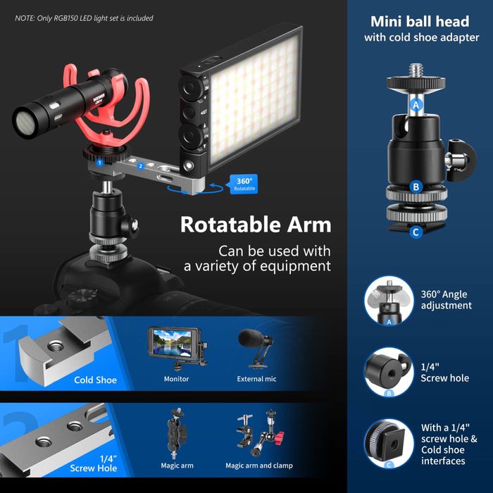 ПРО осветление за камера. rgb. Видео. Фото. диодно. Sony. canon. ronin