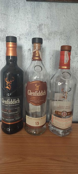 Бутилки от уиски със и без кутии