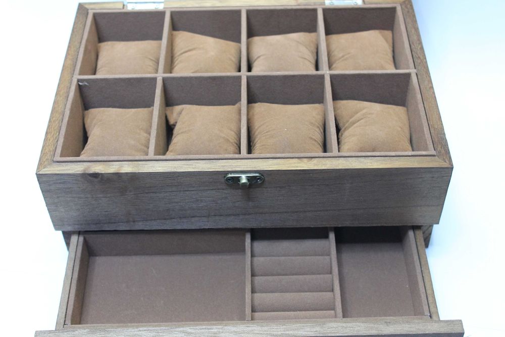 Луксозна дървена кутия за часовници и бижута