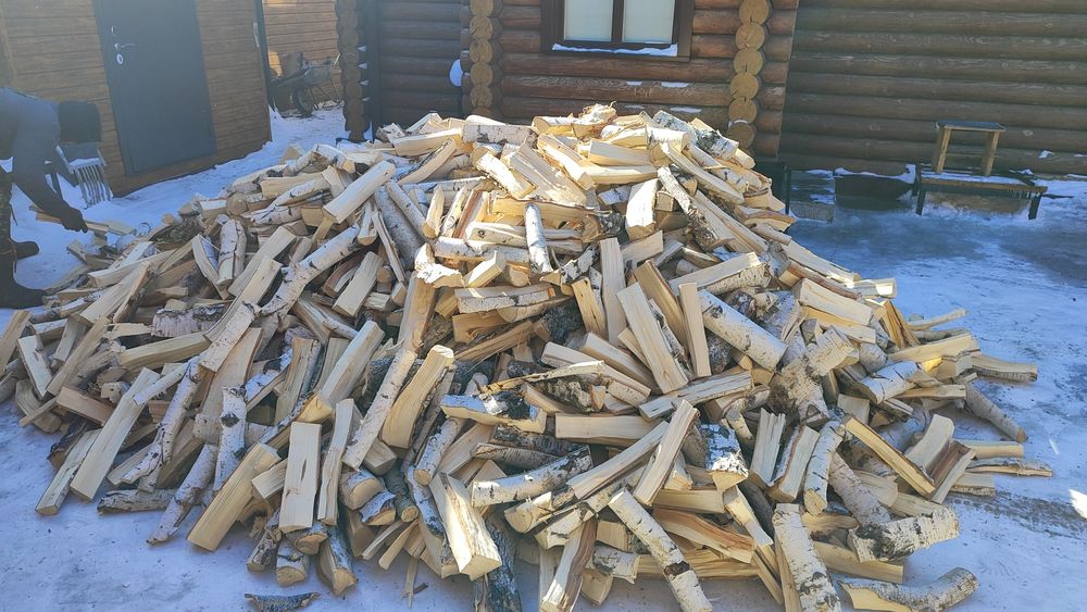 Дрова берёза колотые,чурками.