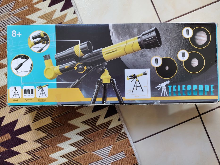 Telescop copii cu trepied, 20x/30x/40x, ca nou
