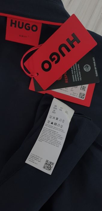 Hugo Boss HUGO Dareso222 Pique Cotton Slim Fit 2XL НОВО ОРИГИНАЛ Мъжка