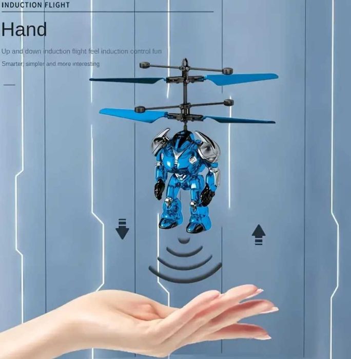 Robot zburator luminescent cu detecție inteligentă, control cu palma