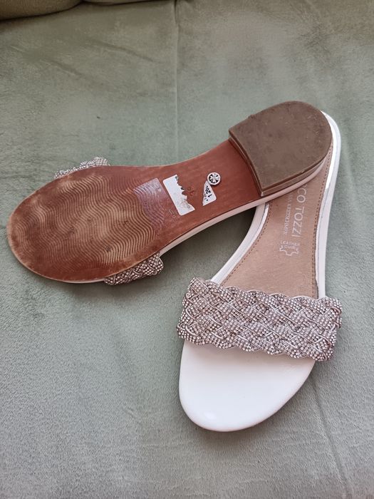 Papuci eleganți femei cu ștrasuri Marco Tozzi