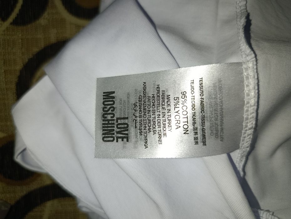 Tricou Alb/Negru Moschino