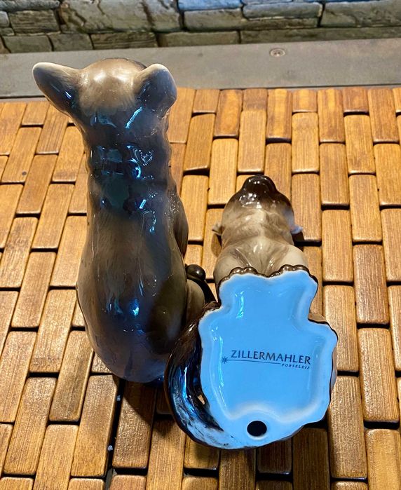 #0012# Порцеланови фигурки "Сиамски котки". "Zillermahler" 70-те год..