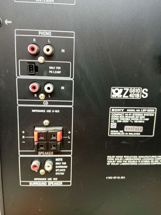 SONY LBT-D205 Tuner/Deck A,B Audio System Made in malaysia