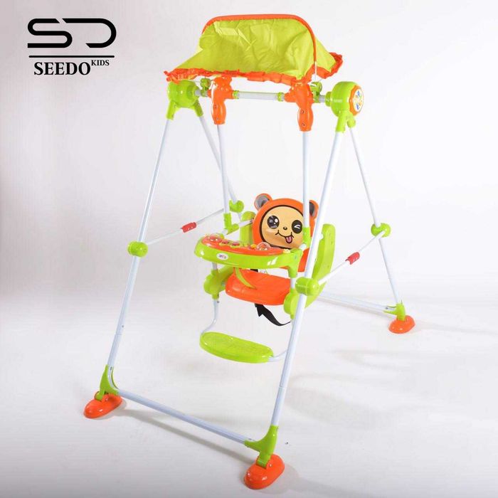 Музыкальные качели Q100 PRO для детей 2–5 лет, с зонтом и ремнем