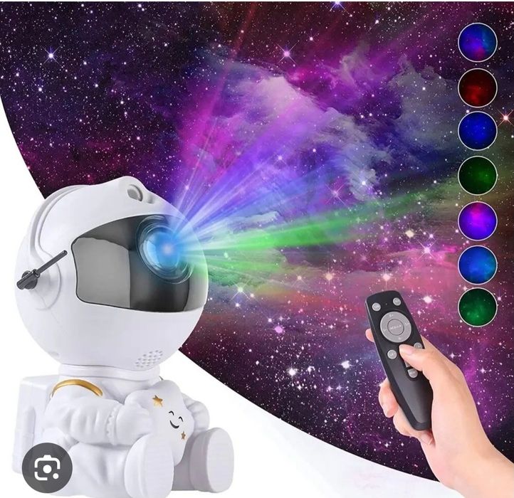 Нощна лед лампа астронавт - Звезден проектор