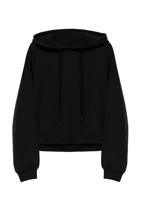 Черная однотонная толстовка