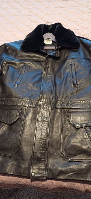 Мъжко кожено черно яке