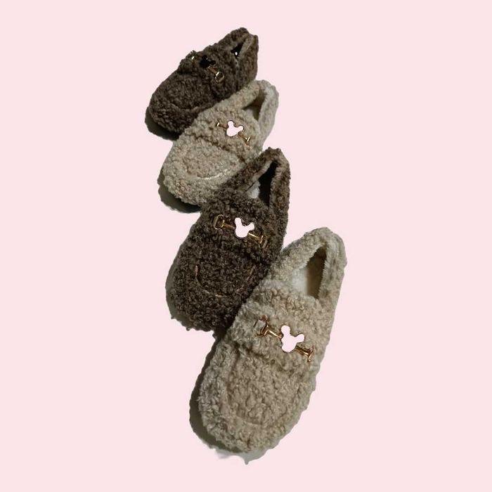 Меховые лоферы для девочек