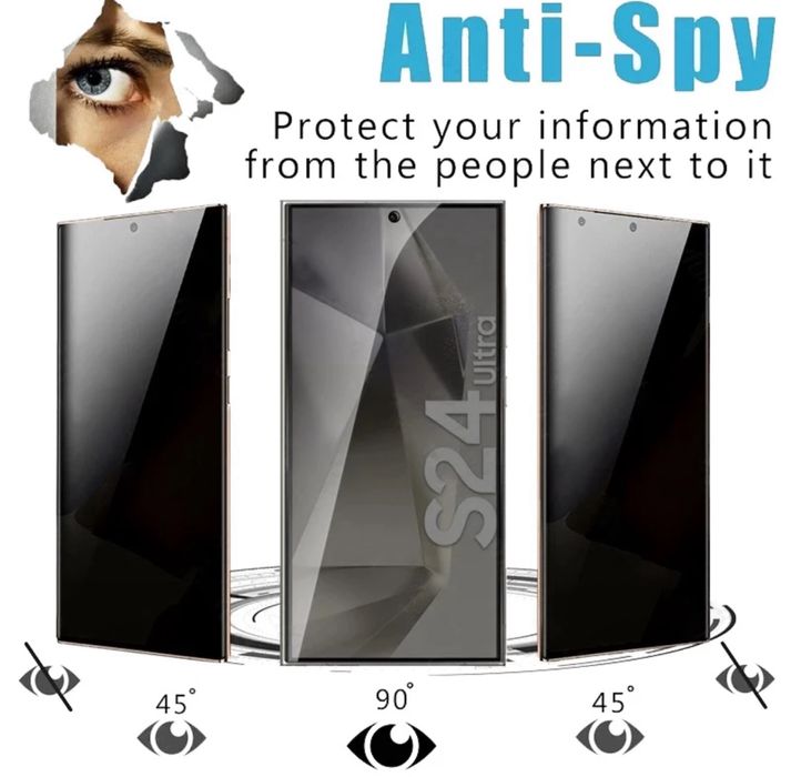 Folie sticla PRIVACY pt. Samsung Galaxy S24 / S24 Plus / S24 Ultra