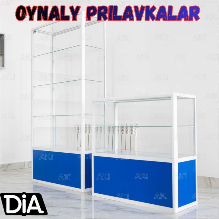 Прилавок витрина, стеклянная, metal oynaly vitrina va prilavkalar