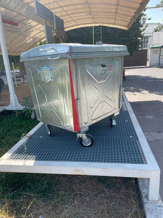 Контейнер металлический оцинкованный ", ёмкость 1100 литров