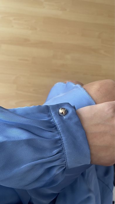 Rochita din satin,baby blue