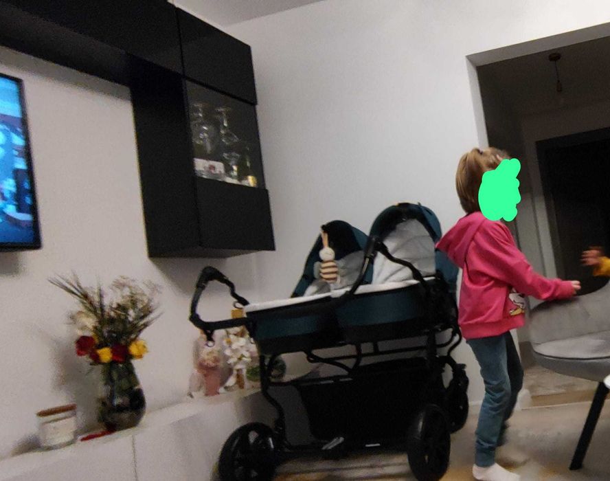 Carucior gemeni Mikado Twin 3 în 1 T-08