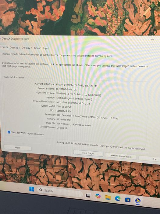 Laptop Gaming MSI thin