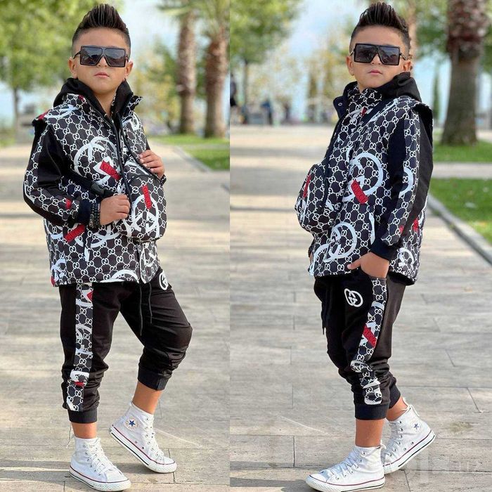 Болалар кофта ва жилет тўплами, 4-7 ёш
