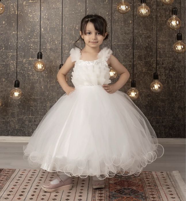 Булченска рокля за дете с воал 2-5г