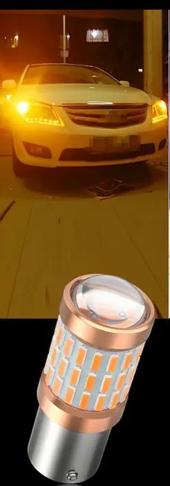 7443/Т20/ 1156 мигач стоп led крушки за автомобил без грешки бял цвят