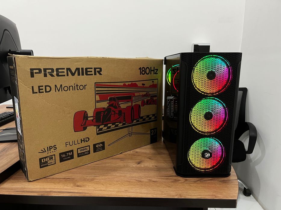 Игровой Компьютер с 27 Монитором 180 Герц